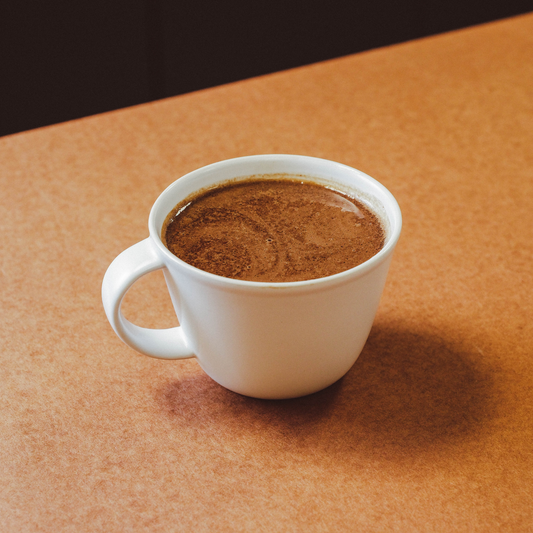 Hojicha Hot Chocolate recipe Good & Proper Tea roasted green tea powder